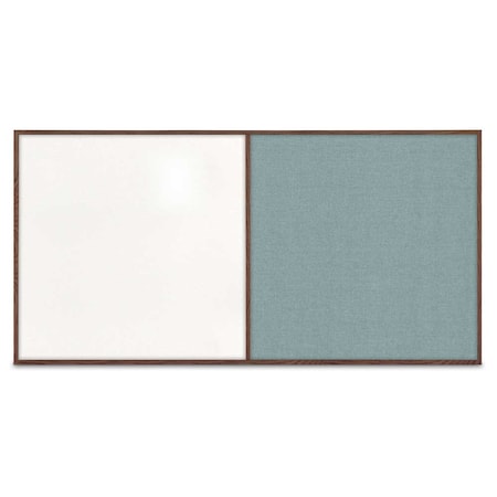 United Visual Products Enclosed Corkboard, 1 Door, 72"x48", 4" Fra UV3412-SATIN-DBURGU